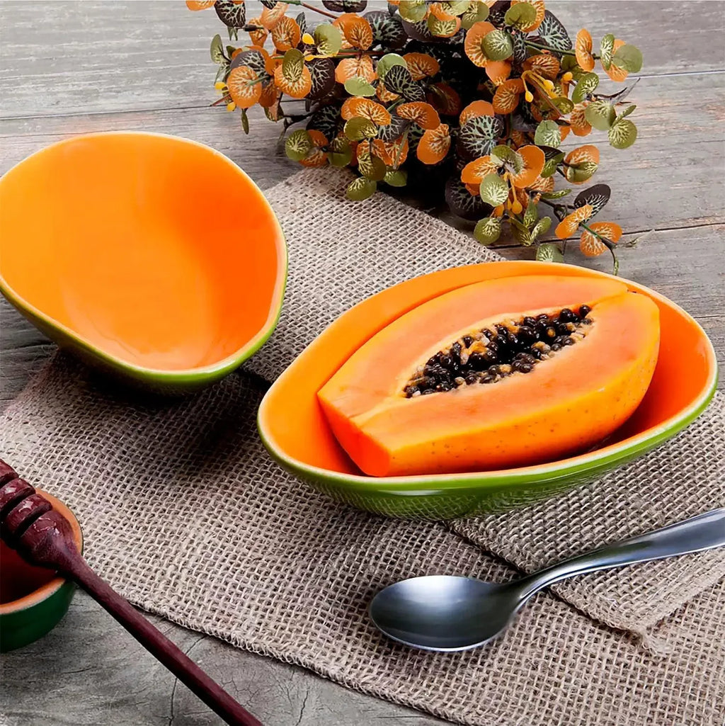 Bowl Cerâmica Frutas Mamão 400ml Scalla