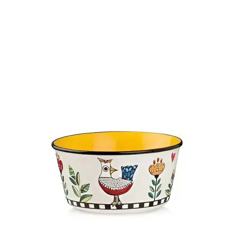 Bowl Porcelana New Bone China Amarelo Cocoricó 460ml Egan