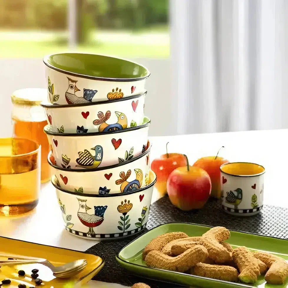 Bowl Porcelana New Bone China Amarelo Cocoricó 460ml Egan