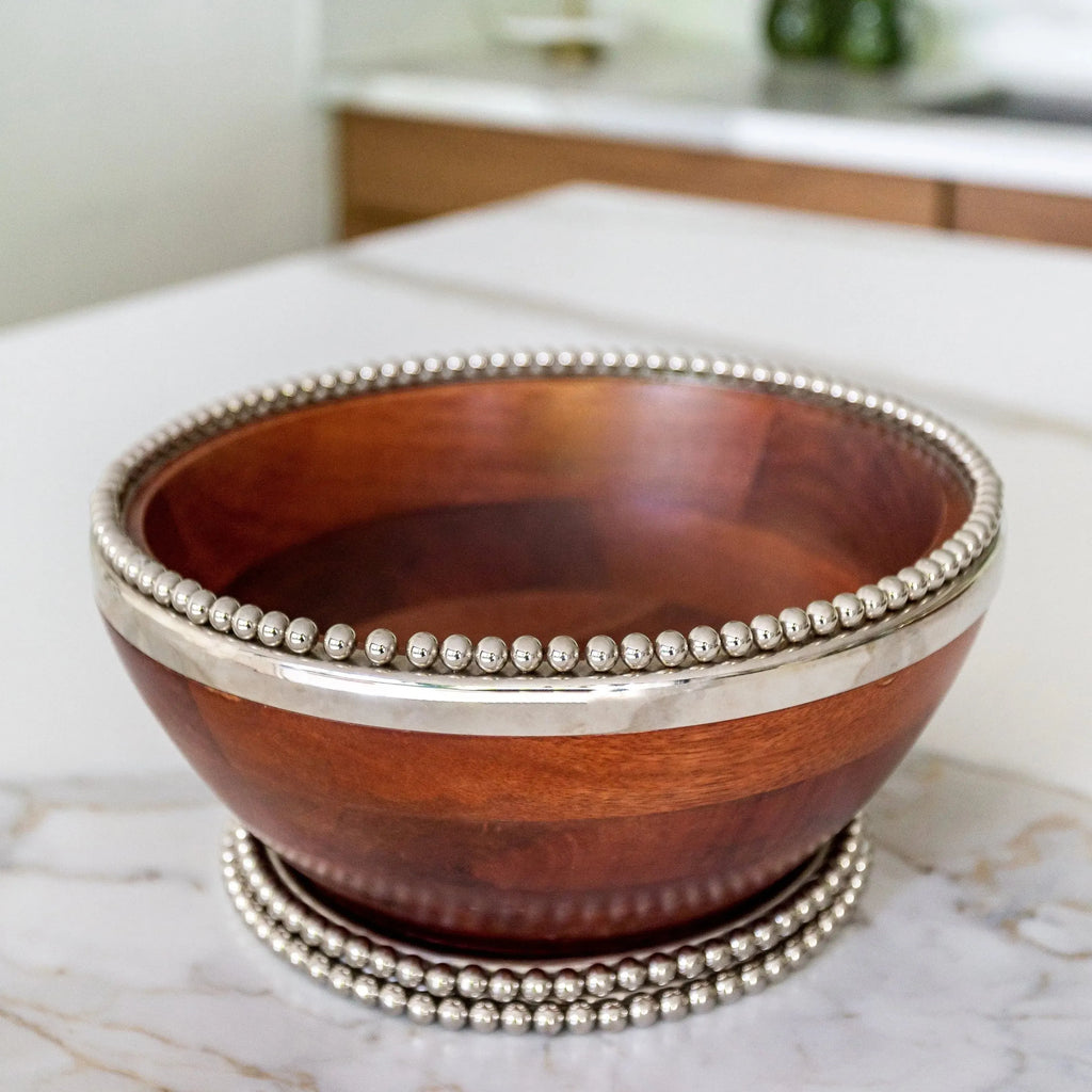 Bowl de Madeira Bolinhas Object Bahali 33cm
