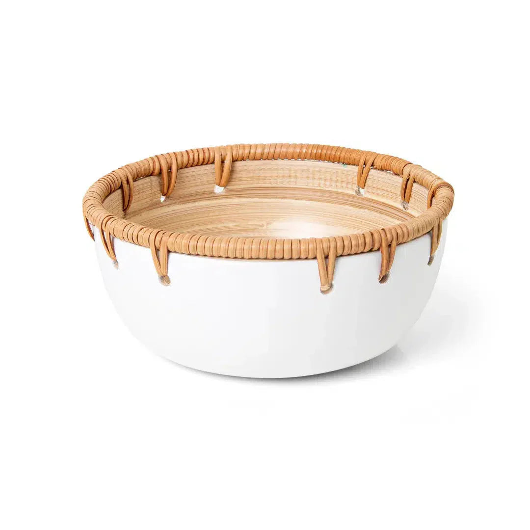 Bowl em Rattan Duo 15cm Cinza