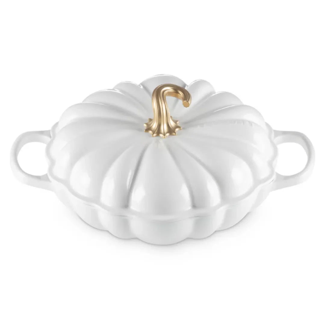Caçarola Buffet Abóbora Halloween Signature Branco 2,5L 28cm Le Creuset