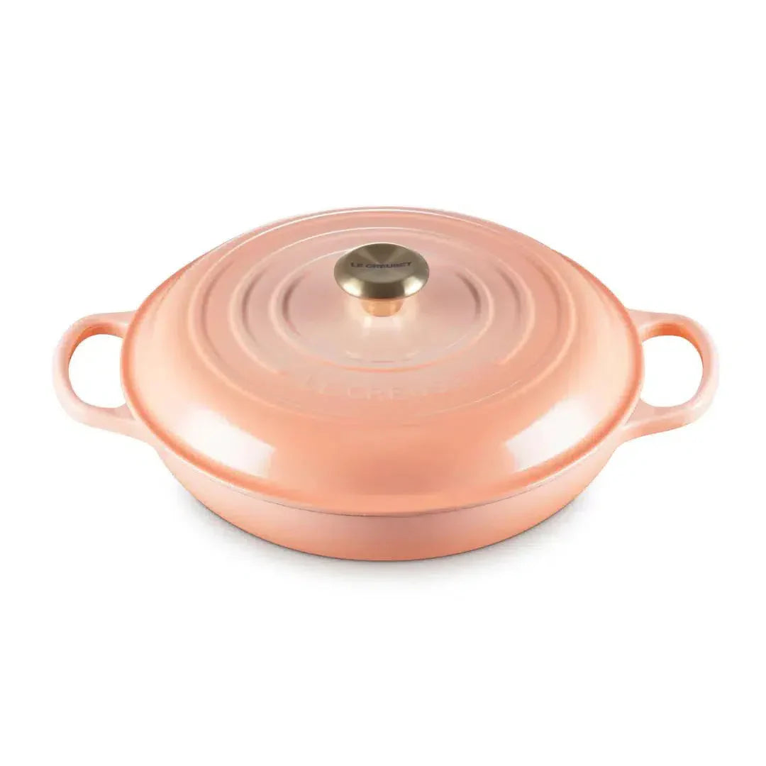 Caçarola Buffet Signature Peche com Pegador Dourado 3,2L 30cm Le Creuset