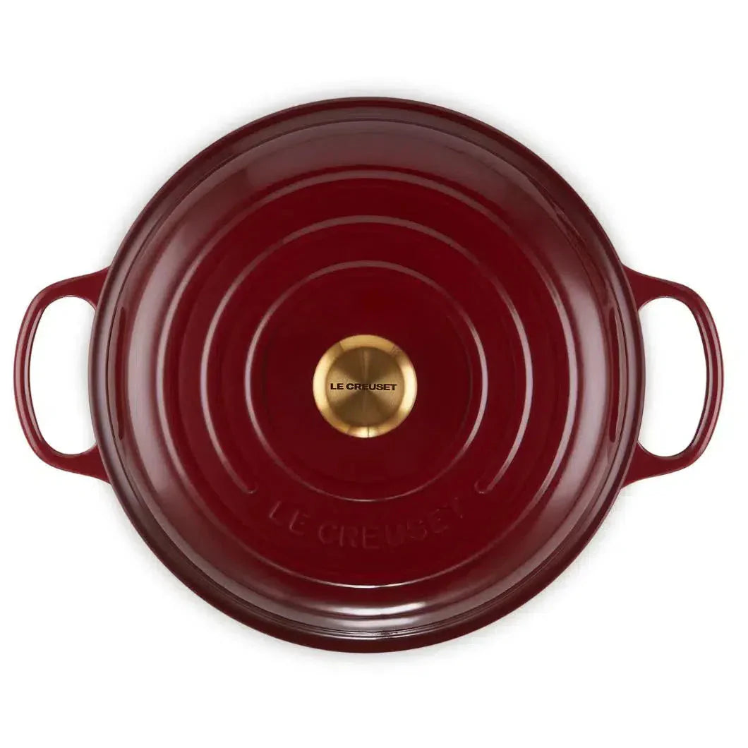 Caçarola Buffet Signature Rhone com Pegador Dourado 3,2L 30cm Le Creuset