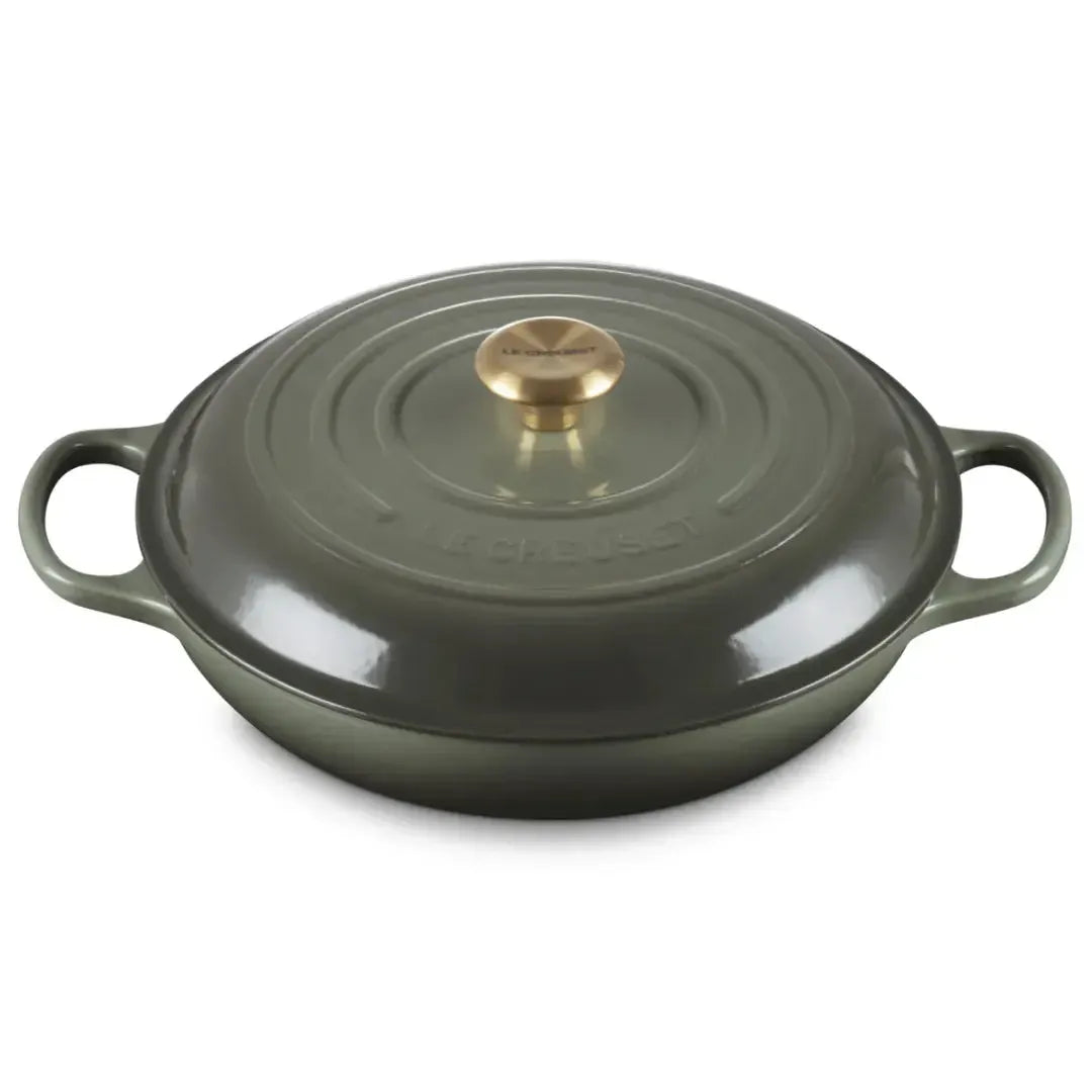 Caçarola Buffet Signature Thyme com Pegador Dourado 3,2L 30cm Le Creuset