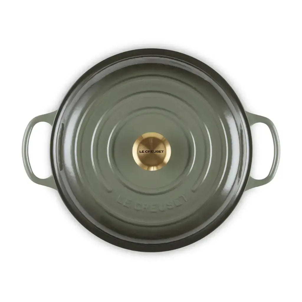 Caçarola Buffet Signature Thyme com Pegador Dourado 3,2L 30cm Le Creuset
