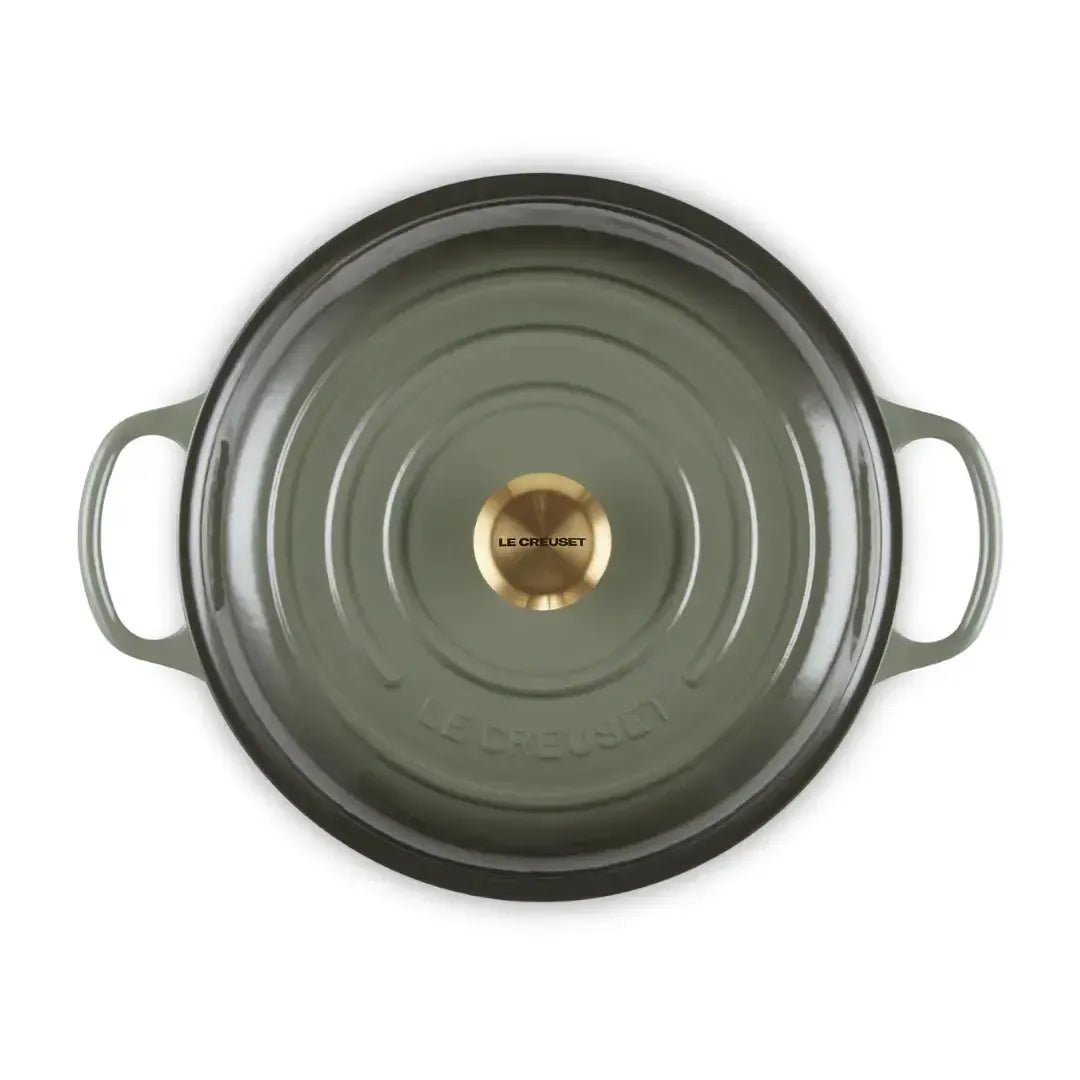 Caçarola Buffet Signature Thyme com Pegador Dourado 3,2L 30cm Le Creuset
