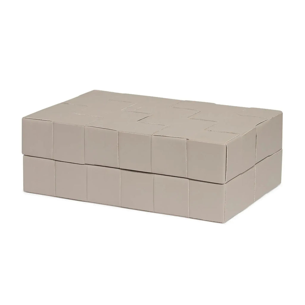 Caixa em MDF com Revestimento PU Interno Aveludado Cinza 4x12x8cm Mart
