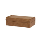 Caixa em MDF com Revestimento PU Marrom 8,5x26x16,5cm Mart