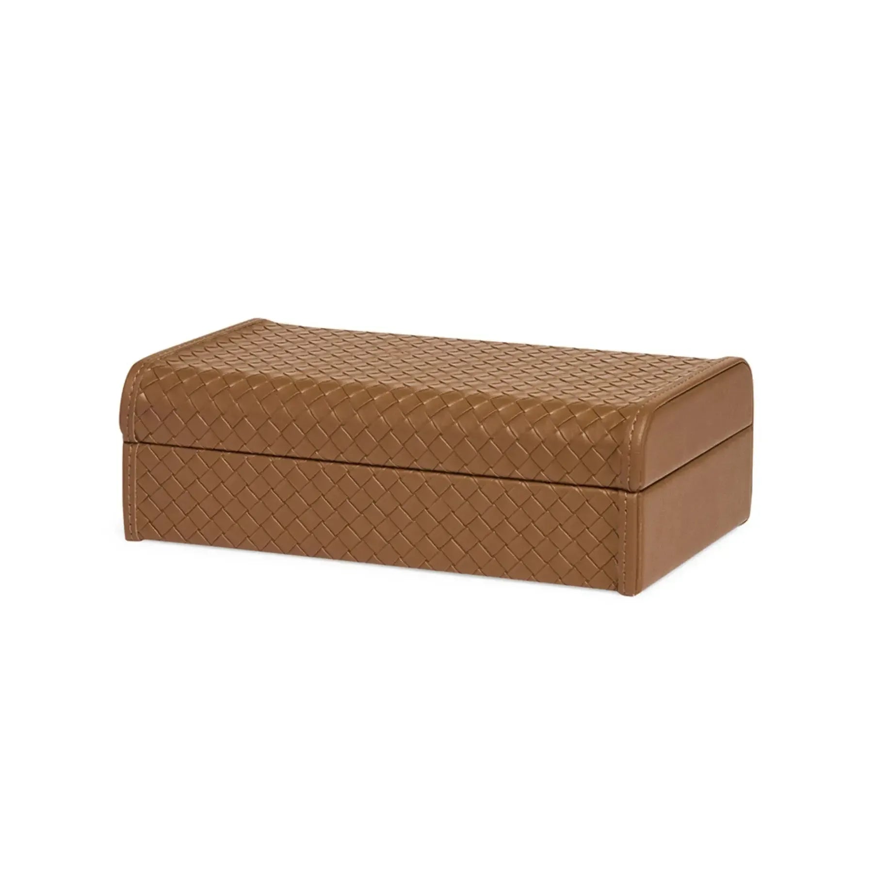 Caixa em MDF com Revestimento PU Marrom 8,5x26x16,5cm Mart