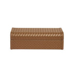 Caixa em MDF com Revestimento PU Marrom 8,5x26x16,5cm Mart