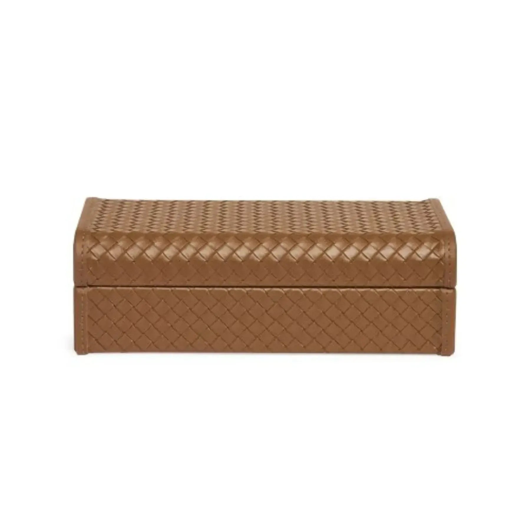 Caixa em MDF com Revestimento PU Marrom 8,5x26x16,5cm Mart