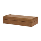 Caixa em MDF com Revestimento PU Marrom 8,5x36x18cm Mart