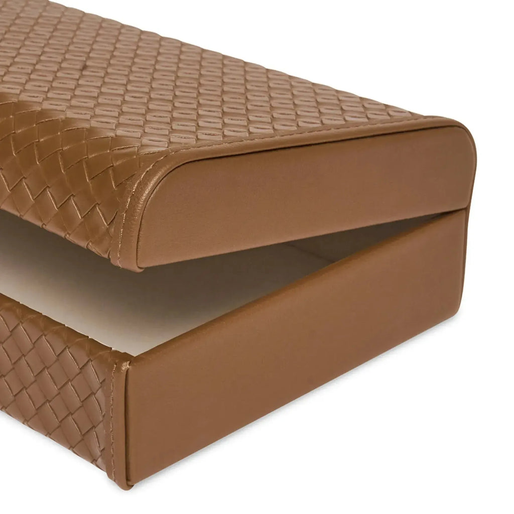 Caixa em MDF com Revestimento PU Marrom 8,5x36x18cm Mart