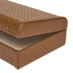 Caixa em MDF com Revestimento PU Marrom 8,5x36x18cm Mart