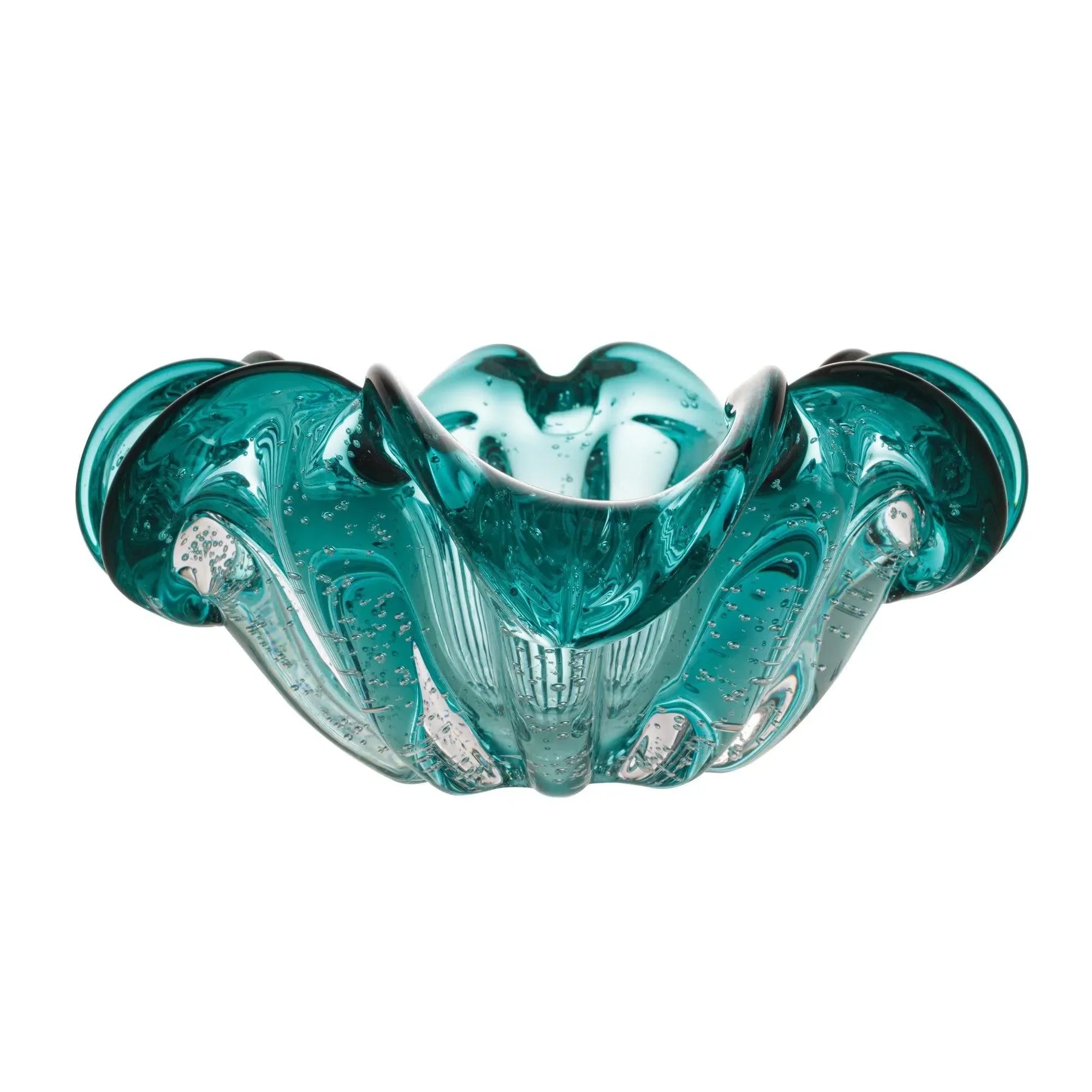 Centro de Mesa Decorativo Vidro Italy Tiffany 21x10cm