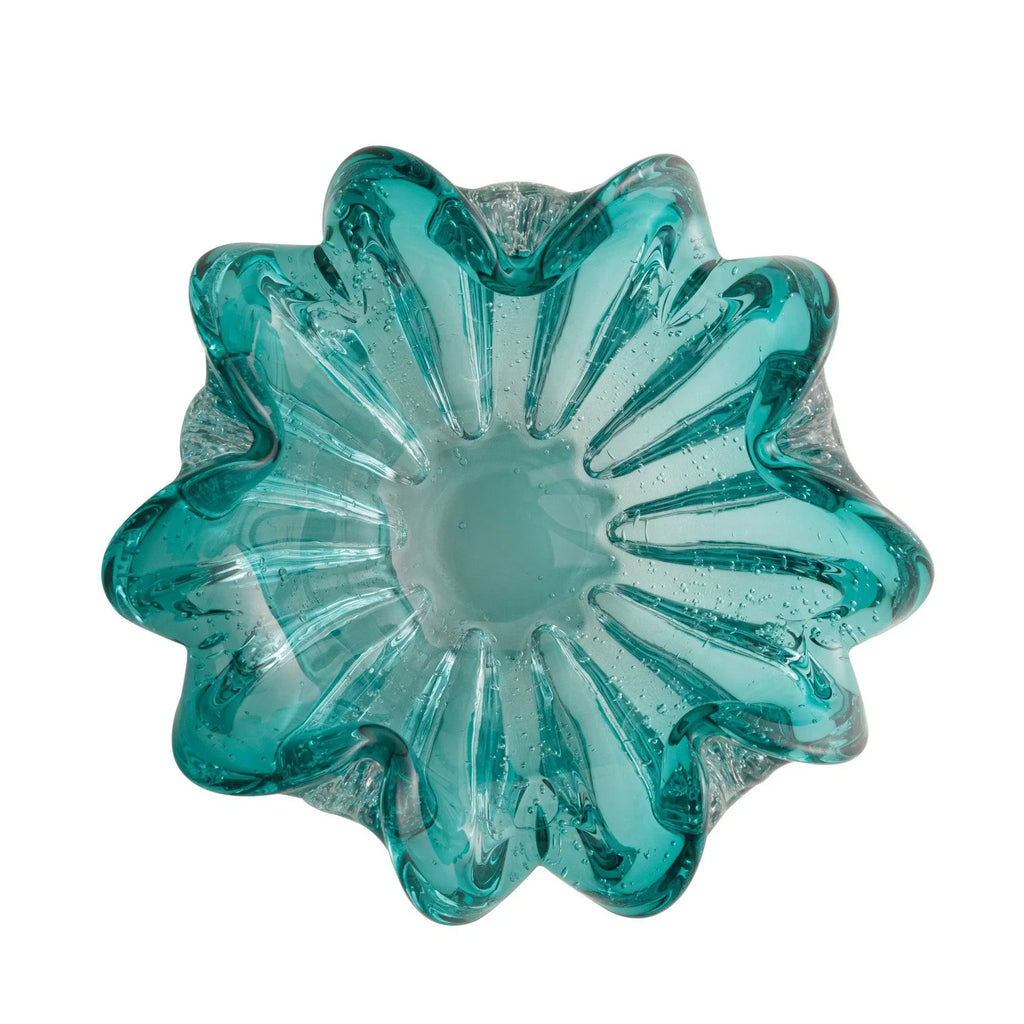 Centro de Mesa Decorativo Vidro Italy Tiffany 21x10cm
