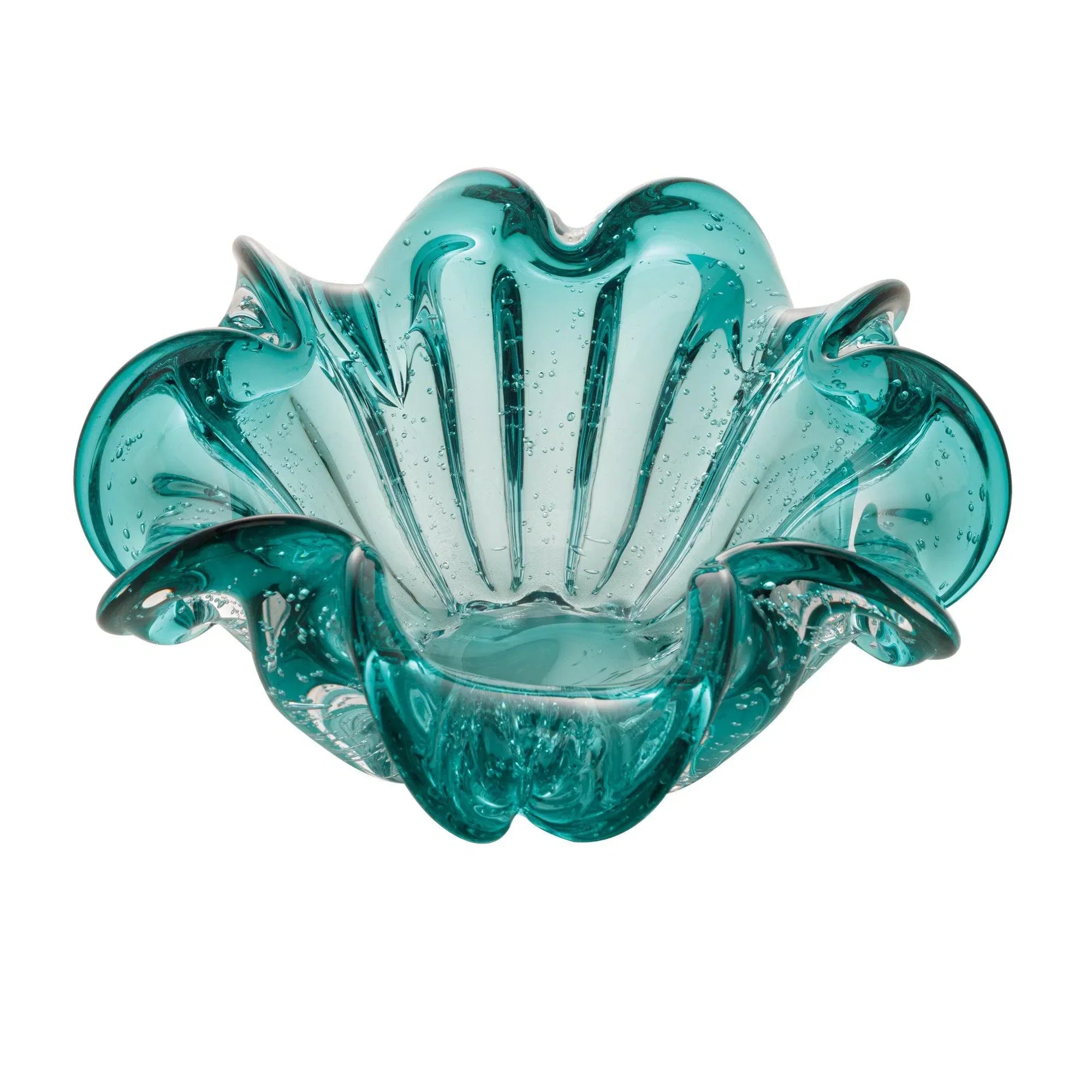Centro de Mesa Decorativo Vidro Italy Tiffany 21x10cm