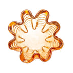 Centro de Mesa Decorativo de Vidro Italy Murano Ambar 15,5x15,5x9cm