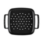 Cesta Perfurada Quadrada com Alças Alpine Matte Black 30cm Le Creuset
