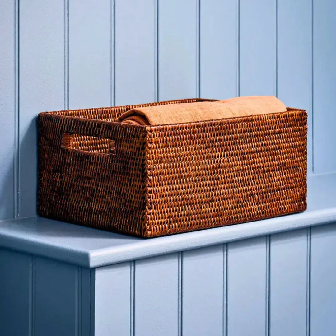 Cesta para Armazenamento em Rattan Bahali 30x25x23cm