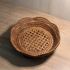 Cesto Redondo em Rattan Bahali 20x5,5/4,5cm