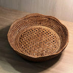 Cesto Redondo em Rattan Bahali 25x6/5cm