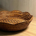Cesto Redondo em Rattan Bahali 25x6/5cm