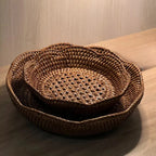 Cesto Redondo em Rattan Bahali 30x6/5cm