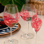 Jogo 6 Taças Sante Bordeaux em Cristal Ecológico 595ml Coral Vermelho
