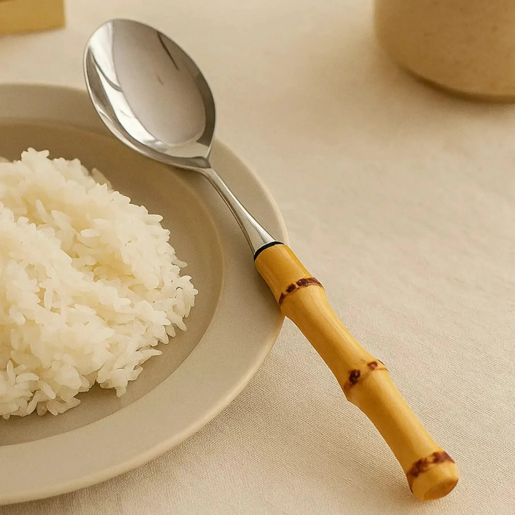 Colher de Arroz em Bambu Natural
