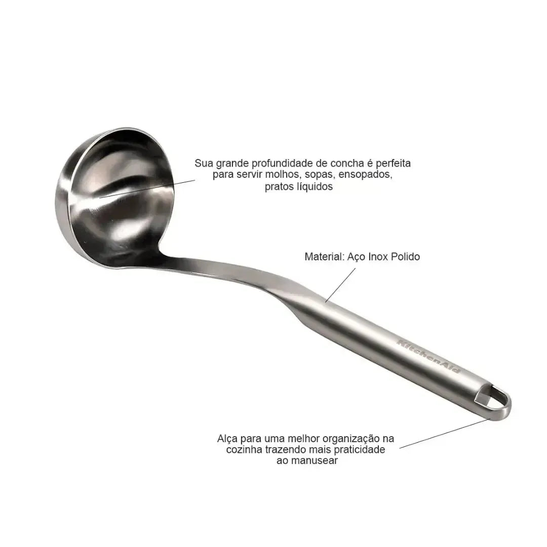 Concha Luxo Premium Inox com Alça Kitchenaid