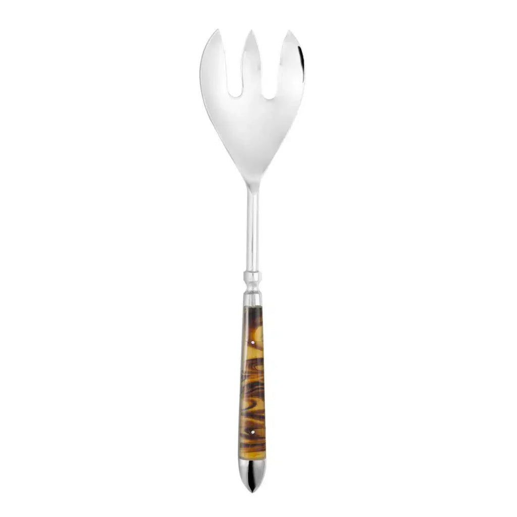 Conjunto 2 Talheres para Salada Tartaruga Aço Inox Com Cabo Resina Wolff