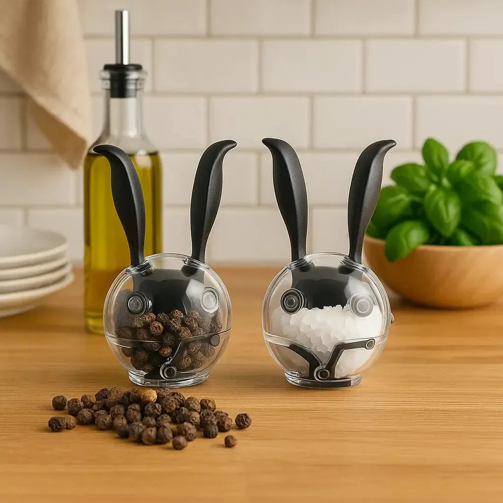 Conjunto 2 peças Mini Moedores de Sal e Pimenta Magnético 10cm Chef'n