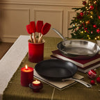 Conjunto 3 Espátulas e 1 Pincel Craft com Porta Utensílios Cerâmica Clássico Vermelho 1,1L Le Creuset
