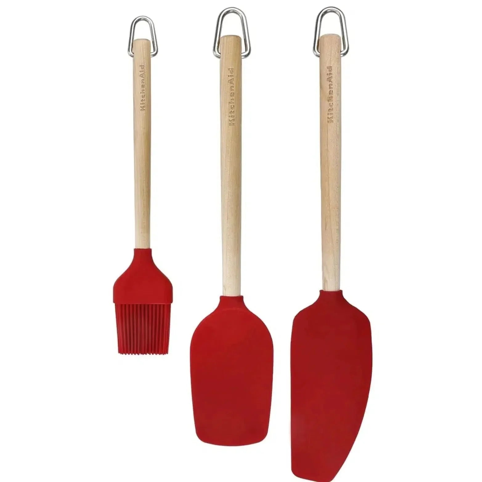 Conjunto 3 Peças Pincéis Espátula Bétula Ecológica Empire Red KitchenAid