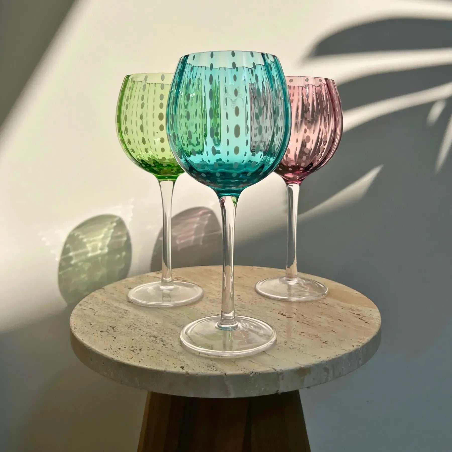 Conjunto 4 Taças para Vinho Vidro Verde Coloratta 450ml