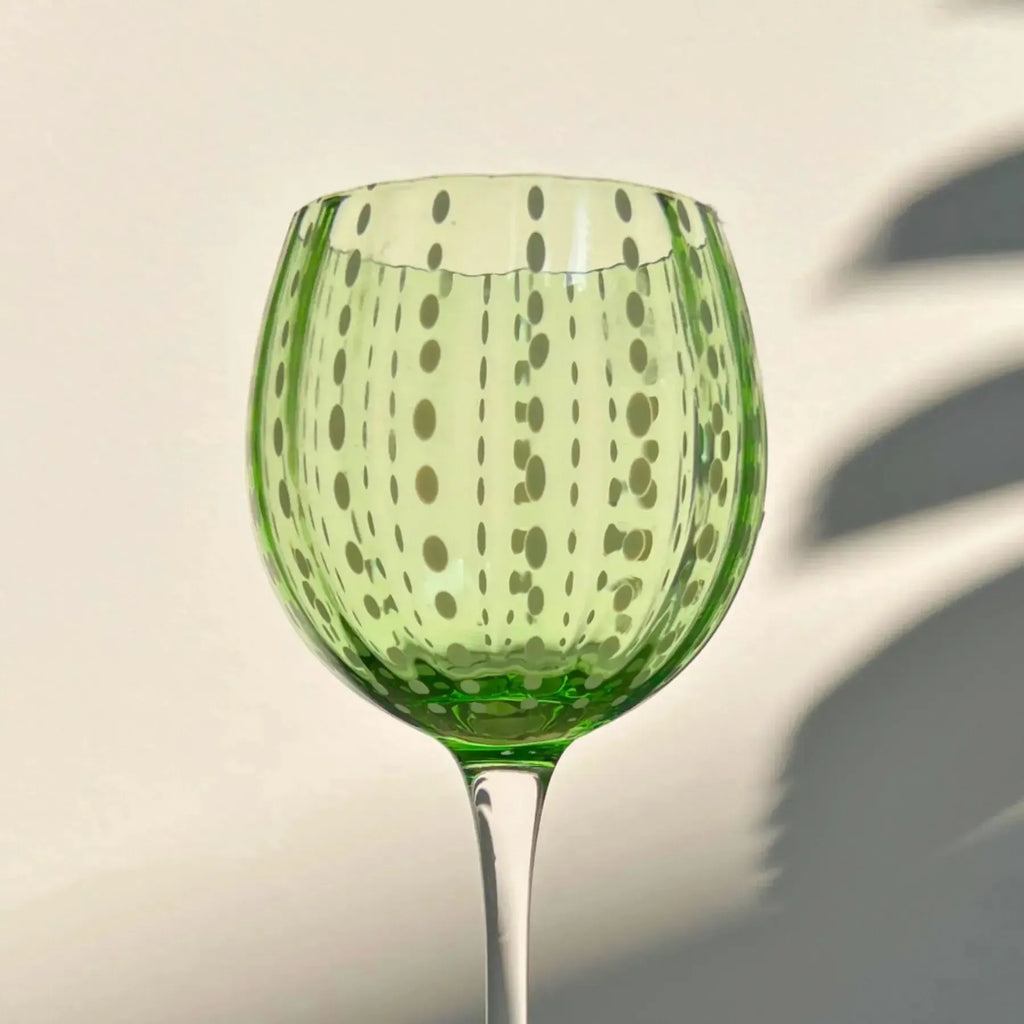 Conjunto 4 Taças para Vinho Vidro Verde Coloratta 450ml