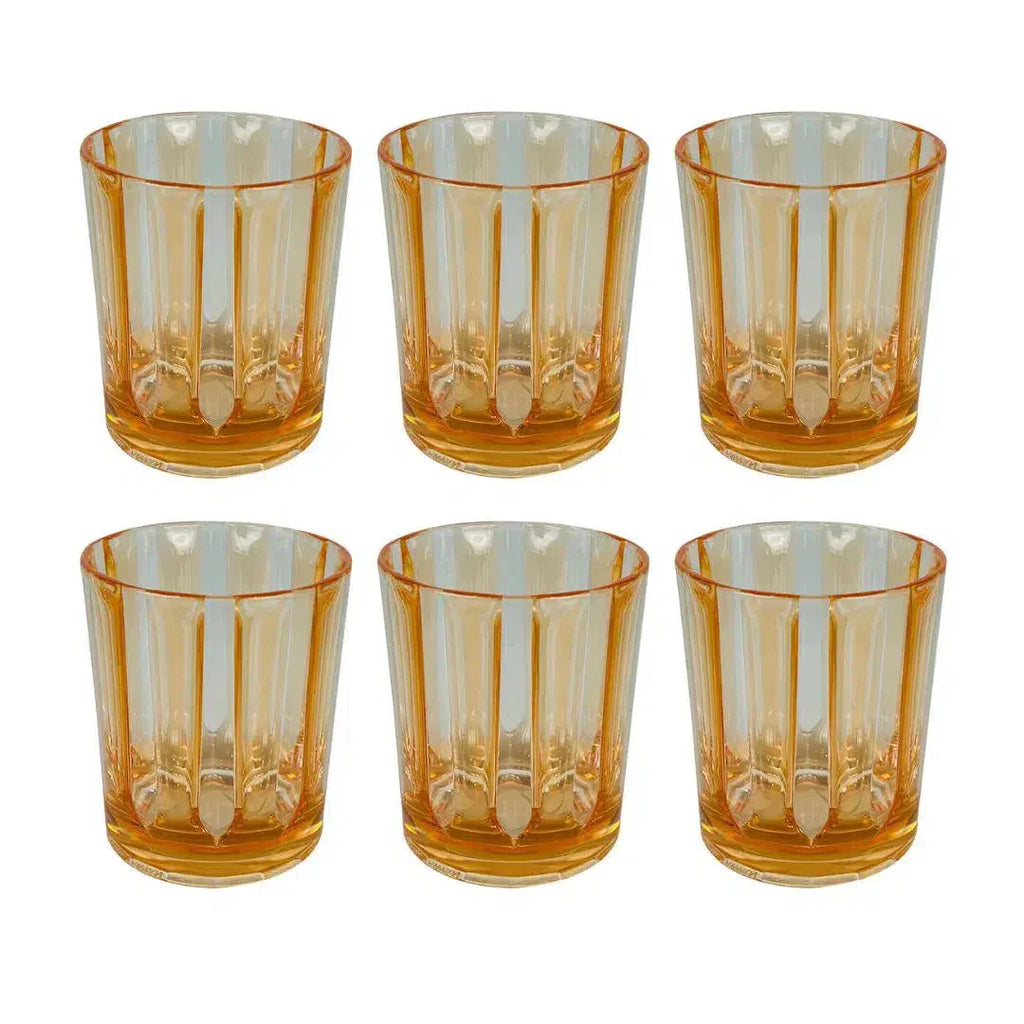 Conjunto 6 Copos Acrílico Azul Linha Náutica 300ml