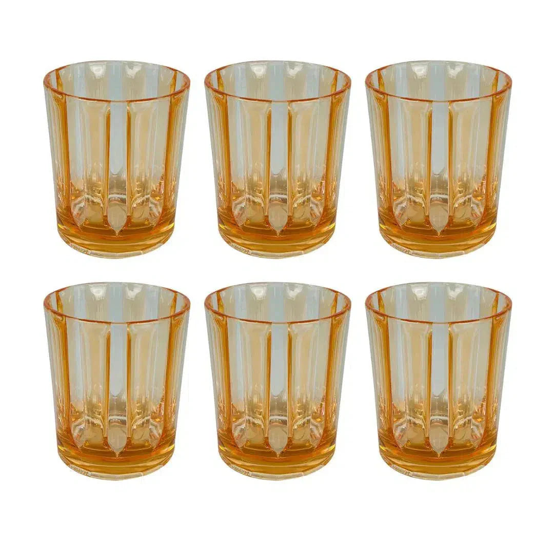 Conjunto 6 Copos Acrílico Azul Linha Náutica 300ml