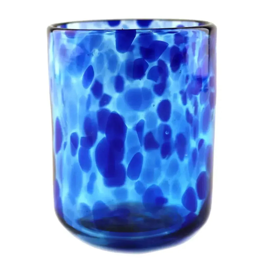 Conjunto 6 Copos Baixos Vidro Azul 500ml