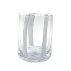 Conjunto 6 Copos Baixos Vidro Transparente com Faixas Brancas 280ml