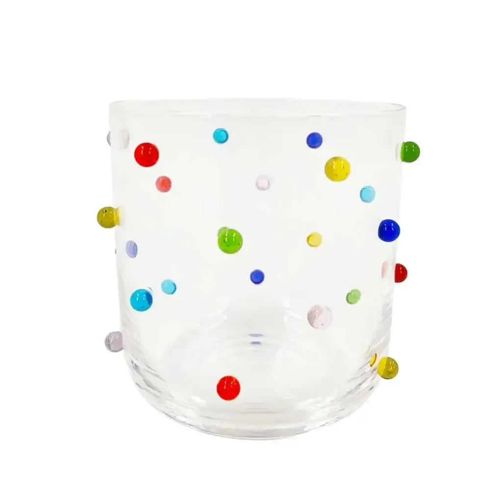 Conjunto 6 Copos Baixos Vidro com Pontos Coloridos Linha Vibrance 400ml