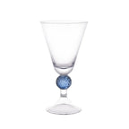 PRÉ-VENDA: Conjunto 6 Copos para Água Vidro Transparente Haste Azul Linha Sintonia 300ml
