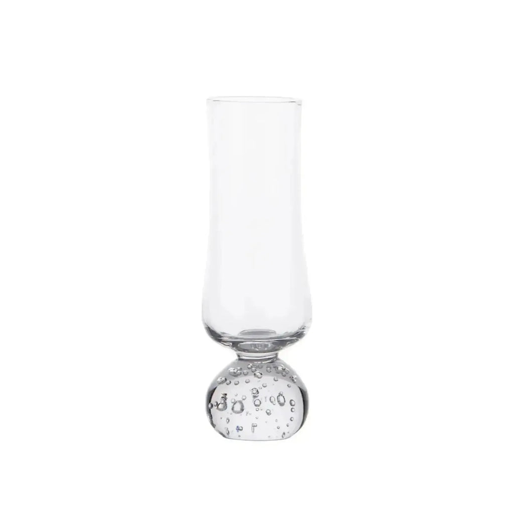 Conjunto 6 Copos para Água Vidro Transparente Haste Bolhas Linha Sintonia 220ml