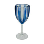 Conjunto 6 Taças Acrílico Azul Linha Náutica 300ml