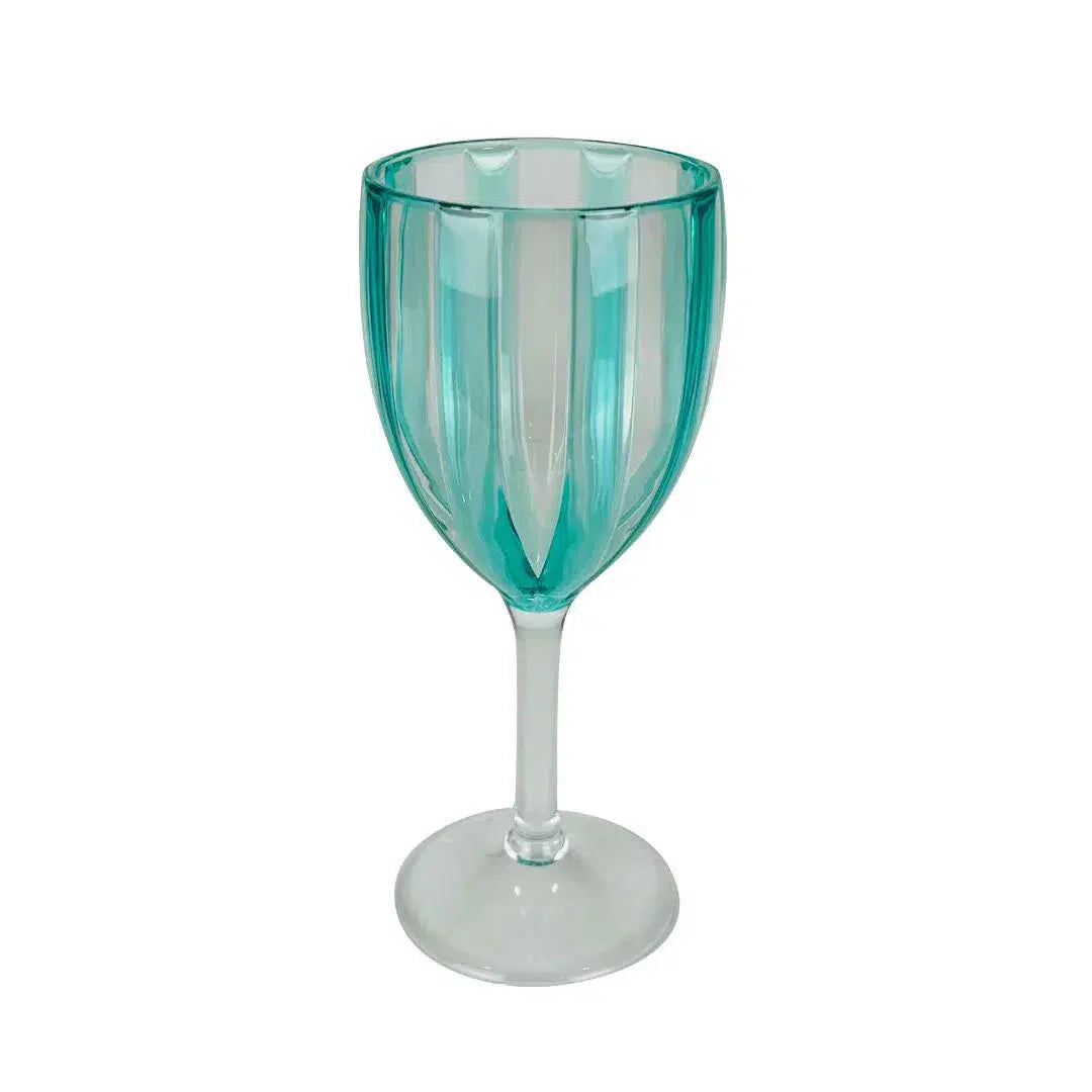Conjunto 6 Taças Acrílico Verde Tiffany Linha Náutica 300ml