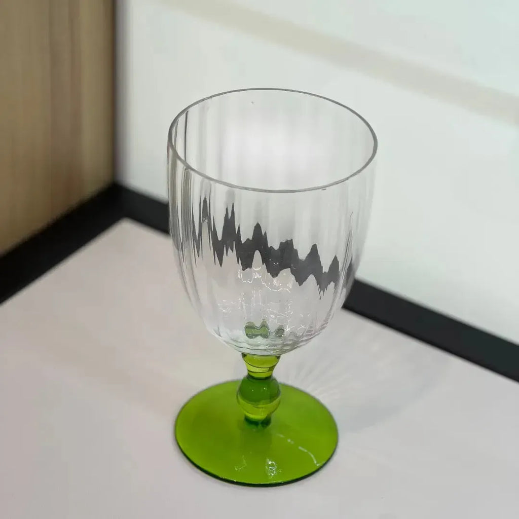 Conjunto 6 Taças Vidro Transparente / Verde Linha Sintonia 400ml