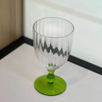 Conjunto 6 Taças Vidro Transparente / Verde Linha Sintonia 400ml