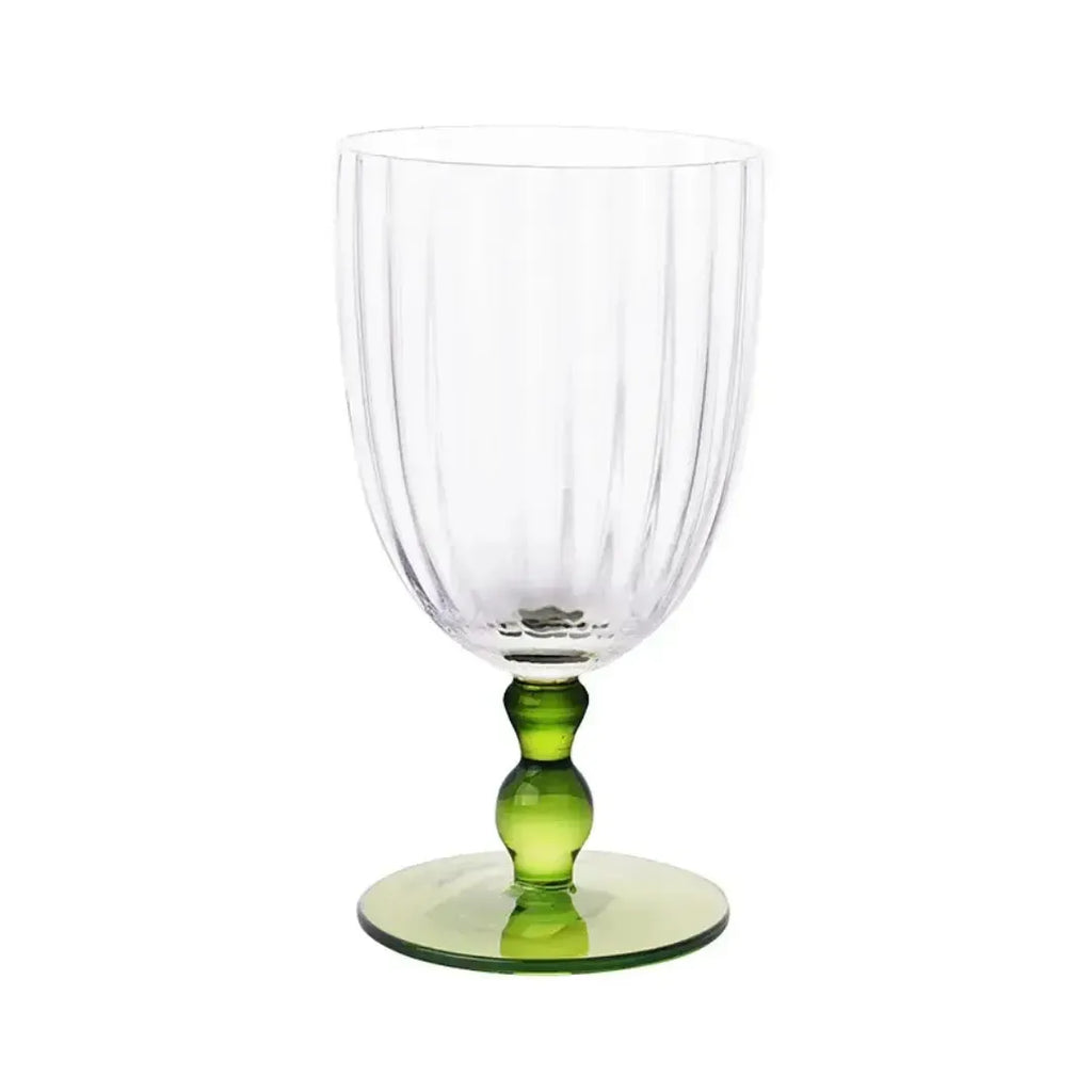 Conjunto 6 Taças Vidro Transparente / Verde Linha Sintonia 400ml